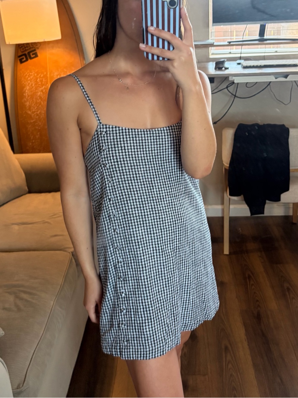 Gingham Slip Dress - Black & White
Abercrombie & Fitch - Picture 2 of 7
